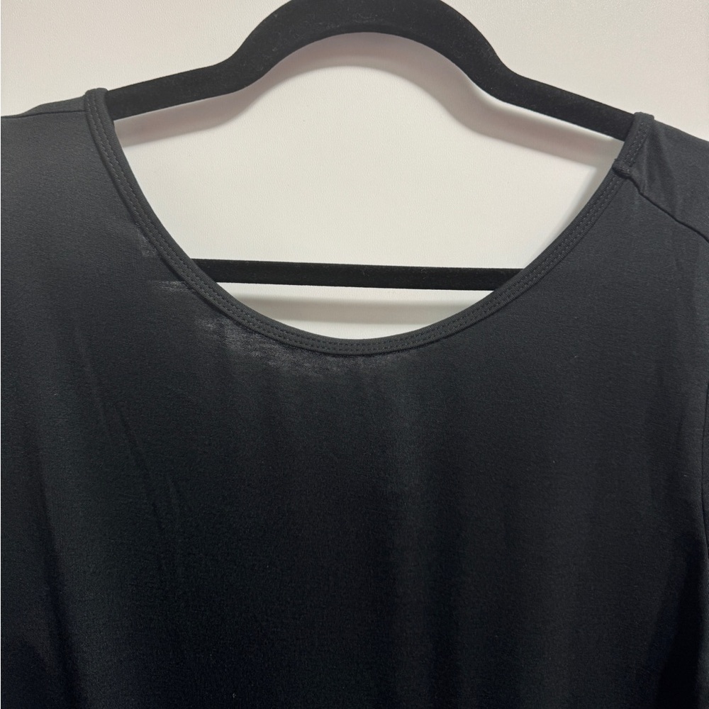 Halara Backless Round Neck Long Sleeve Casual Baggy Jumpsuit with Pockets Black - Picture 5 of 10